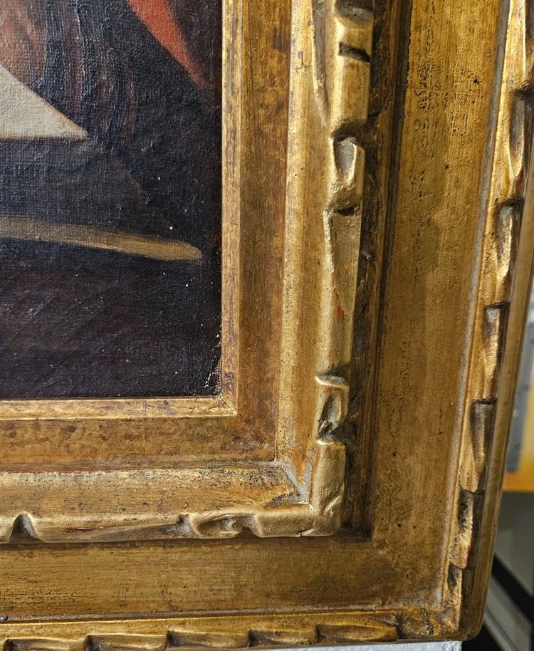 Oil On Canvas Marouflaged On Panel By Max Jambois 19th century period