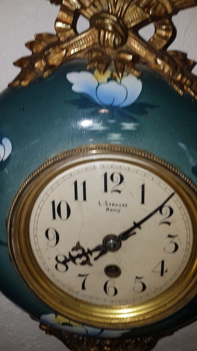Wall Clock Called "Baker's Clock" - Late 19th Century - Keller § Guérin Earthenware -