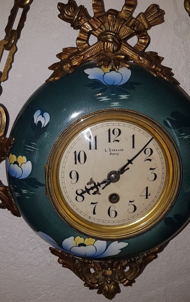 Wall Clock Called "Baker's Clock" - Late 19th Century - Keller § Guérin Earthenware -