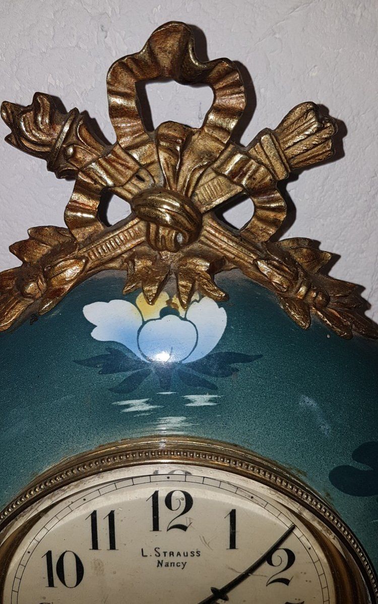 Wall Clock Called "Baker's Clock" - Late 19th Century - Keller § Guérin Earthenware -