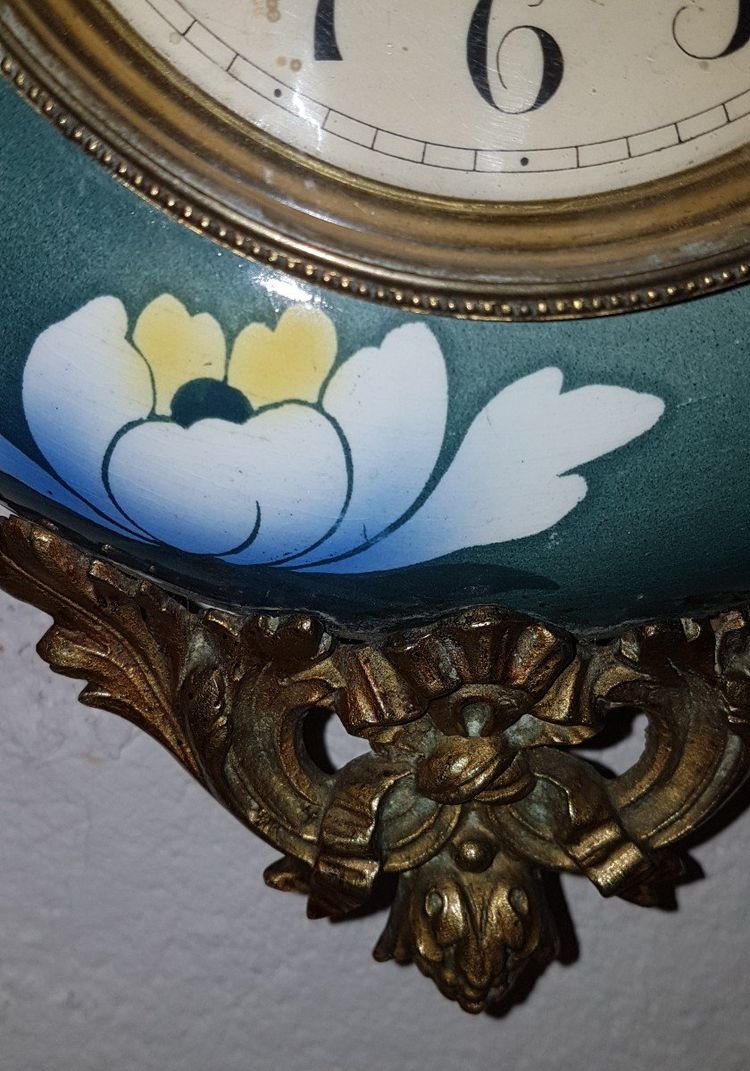Wall Clock Called "Baker's Clock" - Late 19th Century - Keller § Guérin Earthenware -
