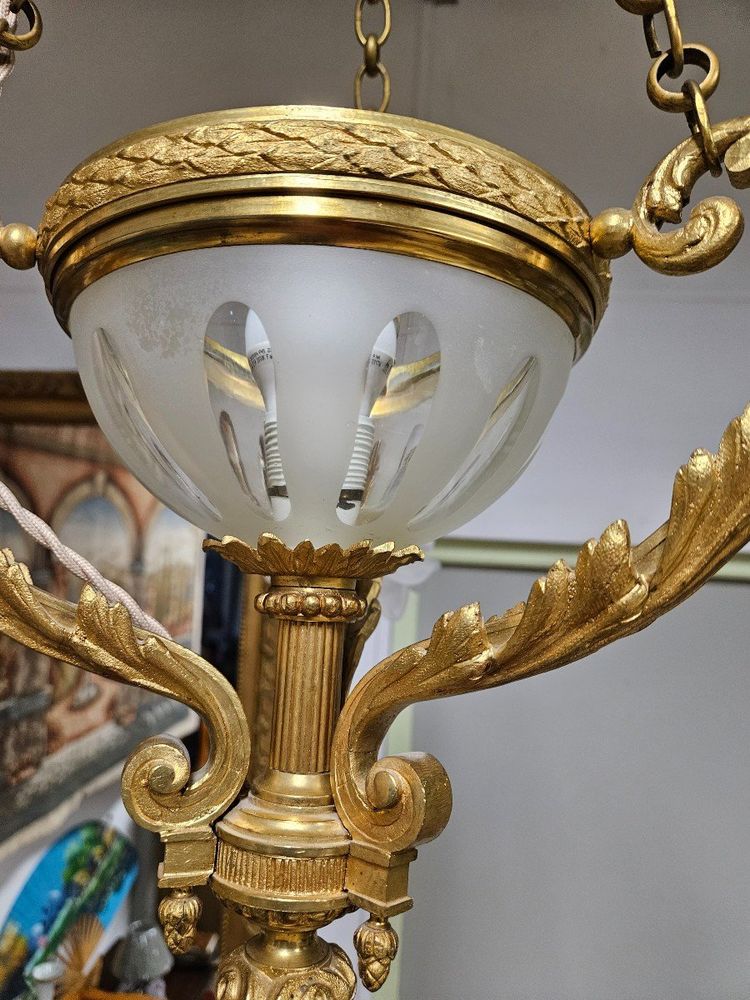 Gilded Bronze Chandelier - Louis XV style - late 19th century - France