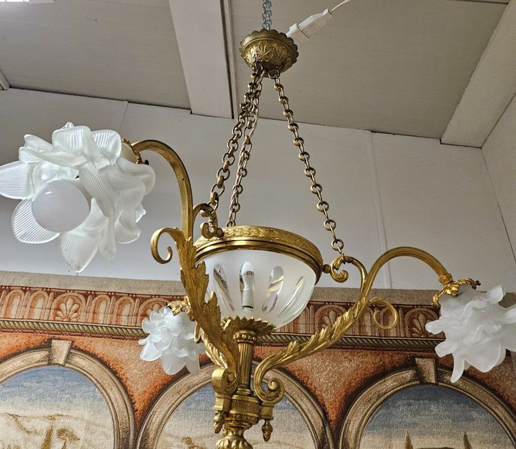 Gilded Bronze Chandelier - Louis XV style - late 19th century - France