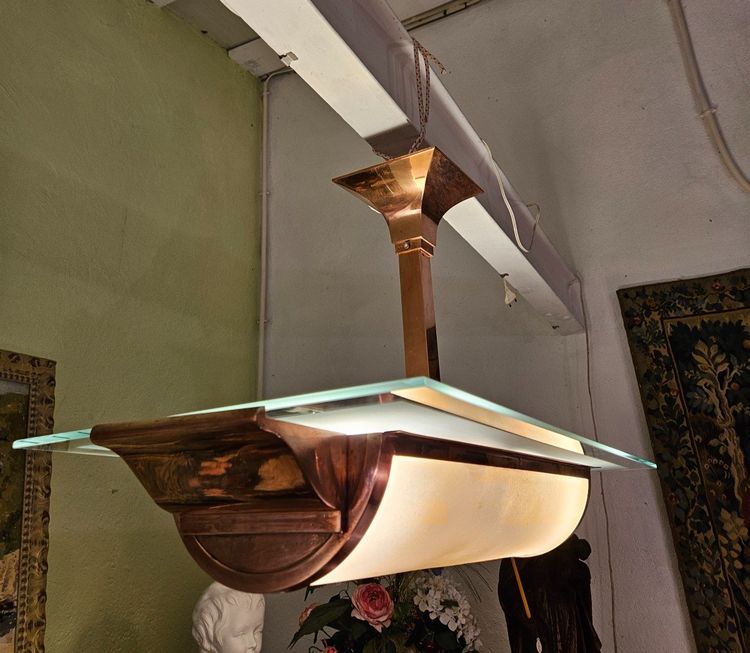 Art Deco EZAN chandelier by designer Henry PETITOT - Year 1930
