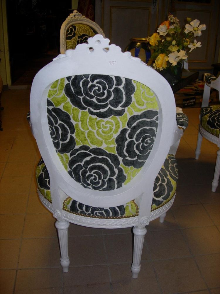 Ensemble De 3 Fauteuils Style Louis XVI - 19ème