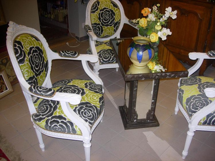 Ensemble De 3 Fauteuils Style Louis XVI - 19ème