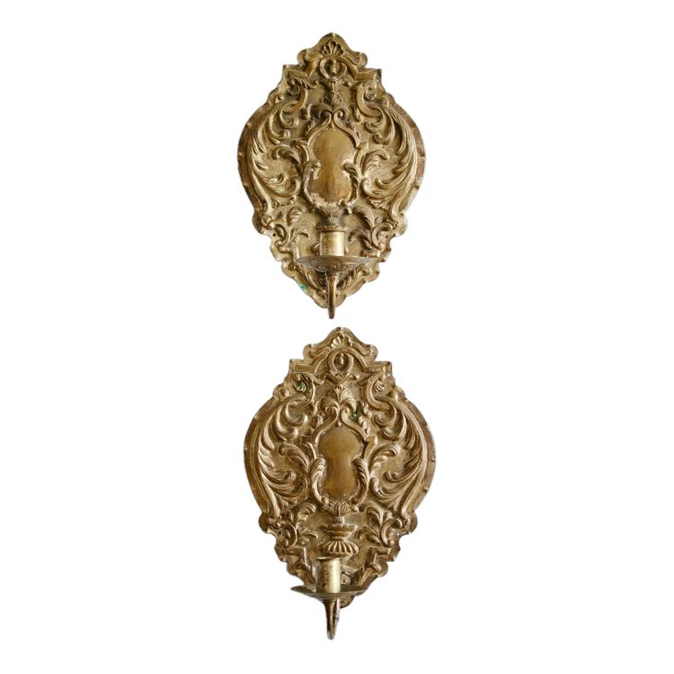 Pair Of Silver Brass Reflectors