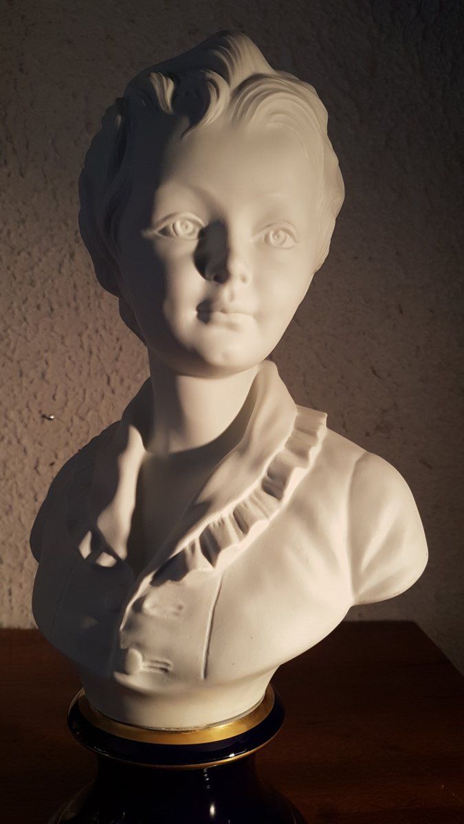 Child bust Limoges porcelain - C. Tharaud