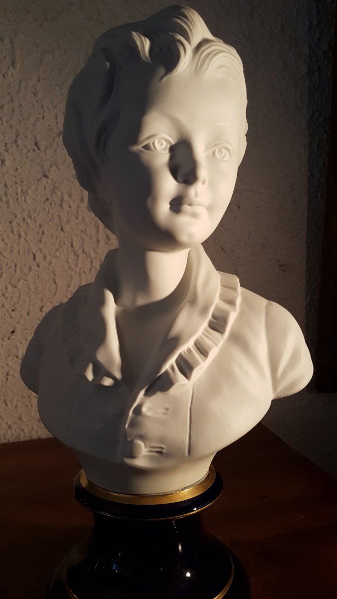 Child bust Limoges porcelain - C. Tharaud