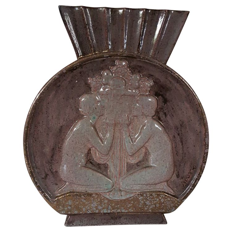 Art Deco Ceramic Vase By Pierre LENOIR (1879 - 1951)