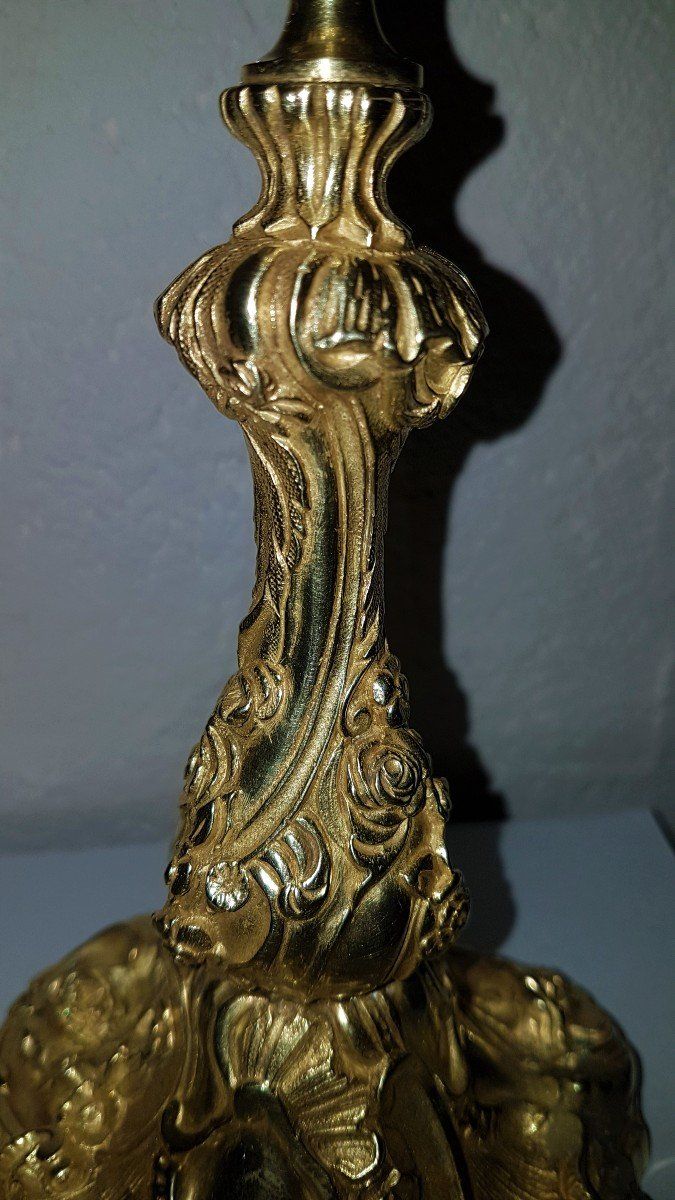 Pair Of Louis XV Bronze Candlesticks