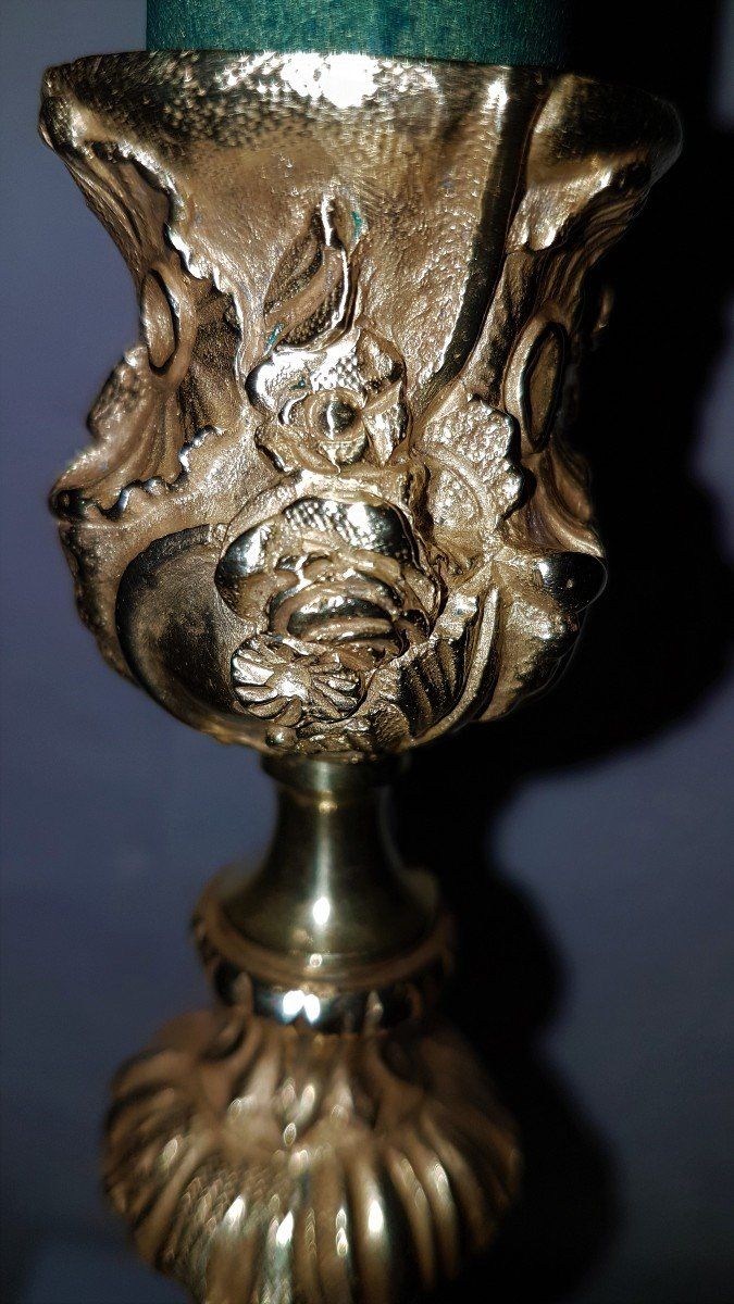 Pair Of Louis XV Bronze Candlesticks