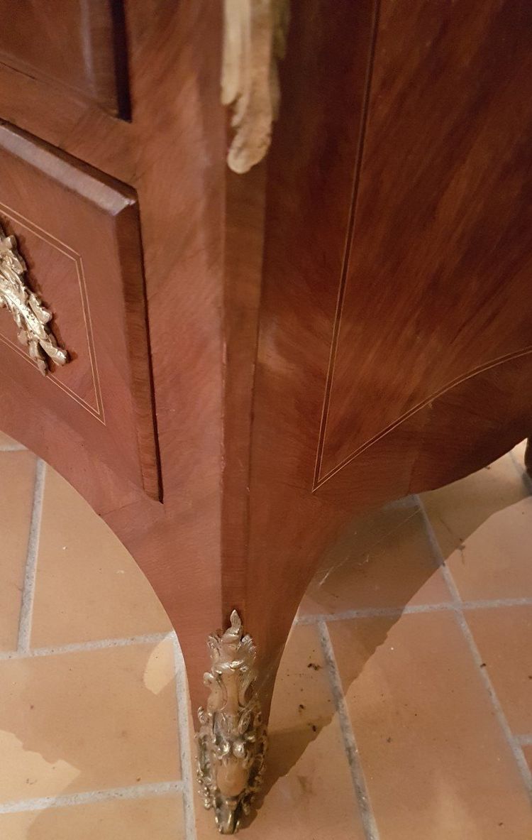 Intarsien-Kommode Im Stil von Louis XV Anfang 19.