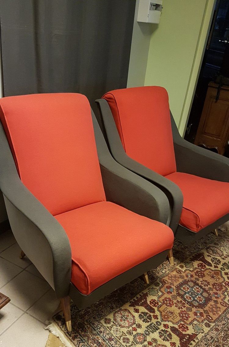 Pair Of Pierre Guariche Armchairs