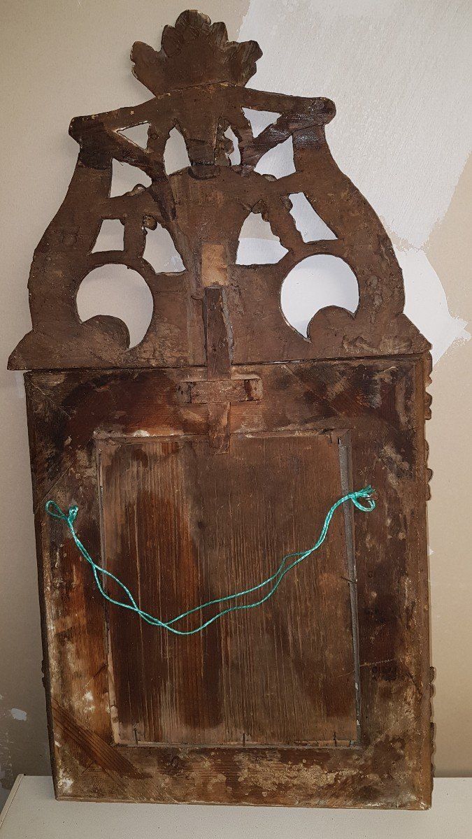Specchio in legno dorato con perle di vetro - Luigi XV - XVIII secolo
