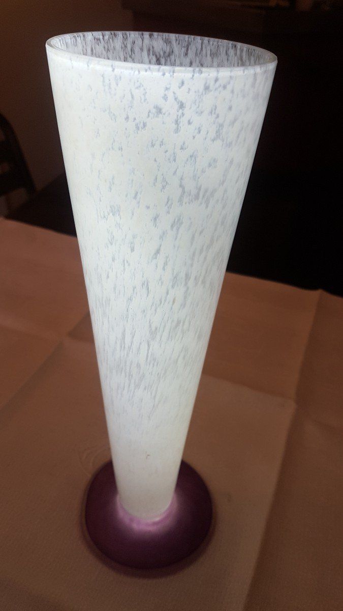 Pair De Vases Pâte De Verre