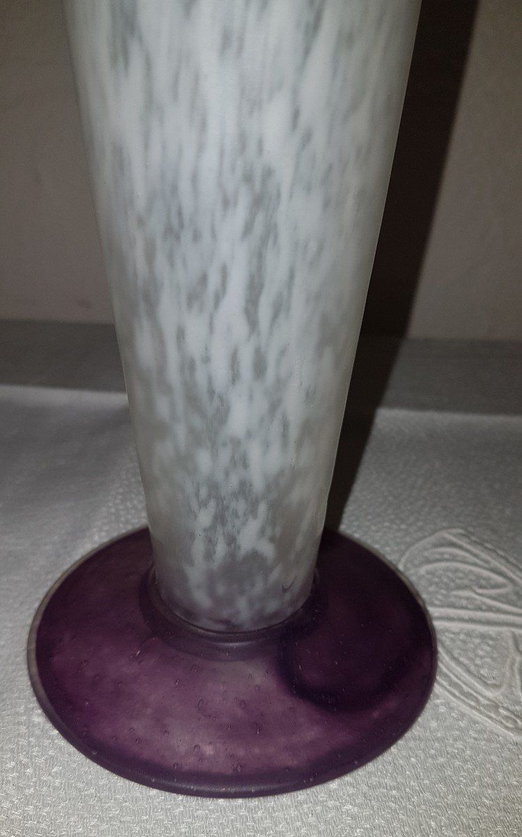 Pair De Vases Pâte De Verre