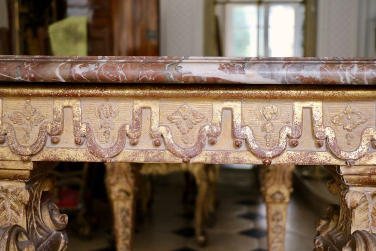 Console De Milieu En Bois Doré, époque Louis XIV