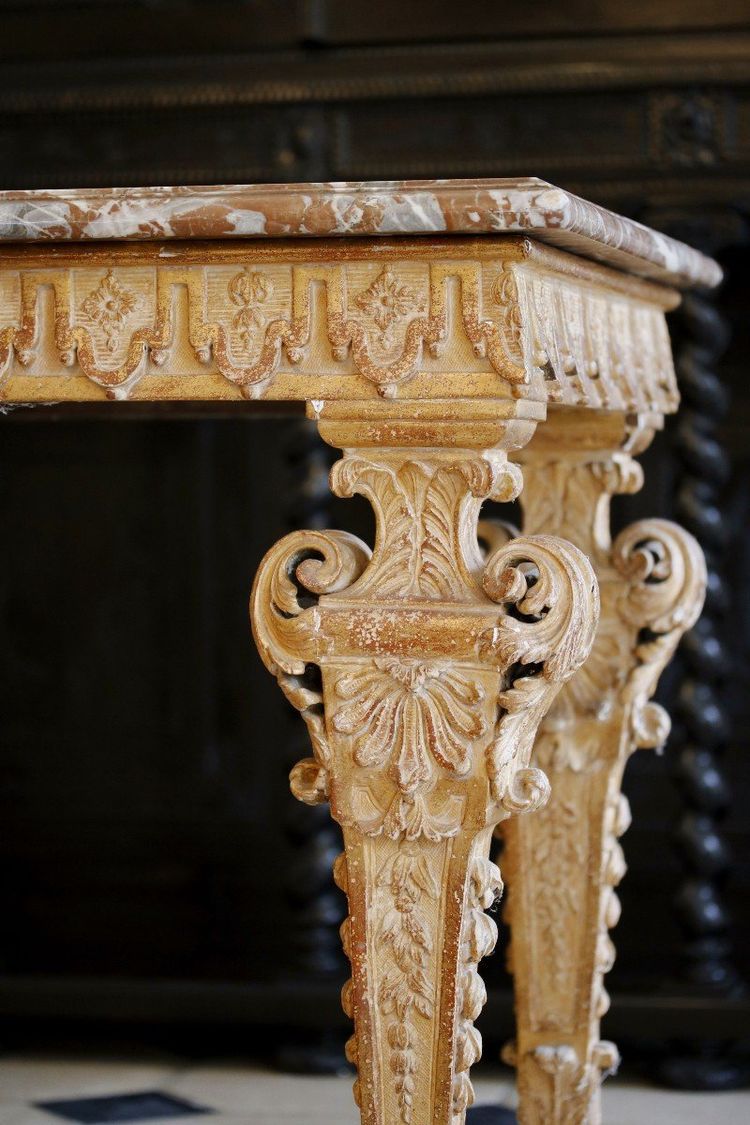 Console De Milieu En Bois Doré, époque Louis XIV