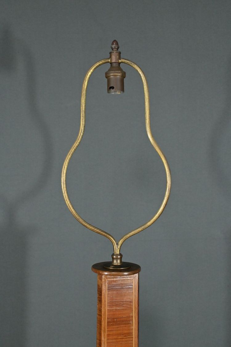 Important Lampadaire en Marqueterie, style Transition Louis XV Louis XVI – 1re partie XXe