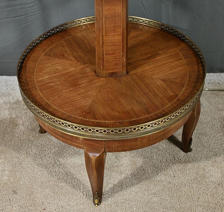 Important Lampadaire en Marqueterie, style Transition Louis XV Louis XVI – 1re partie XXe
