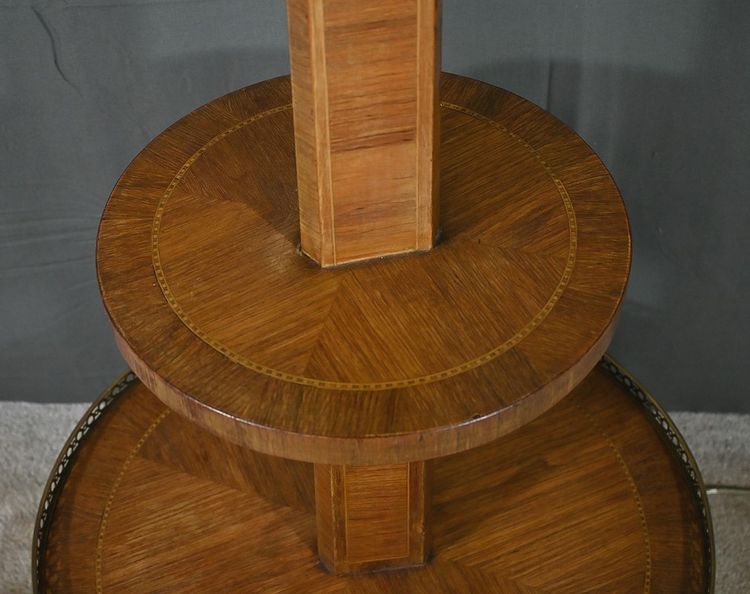Important Lampadaire en Marqueterie, style Transition Louis XV Louis XVI – 1re partie XXe