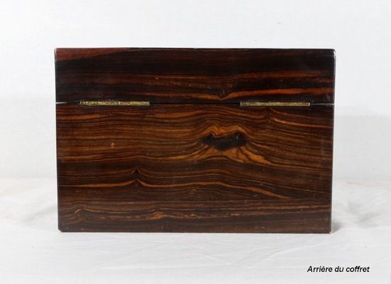  Snake wood toilet box signed " John Bagshaw & Sons ", England - 2nd part XIXth century