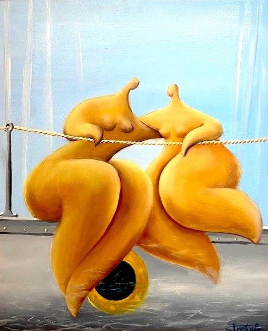 Jean Louis Toutain (1948-2008)- Huile sur toile
