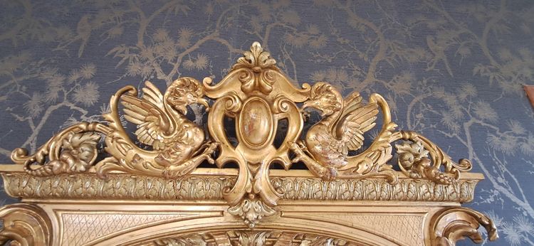 19th century mirror 195 x 116/126