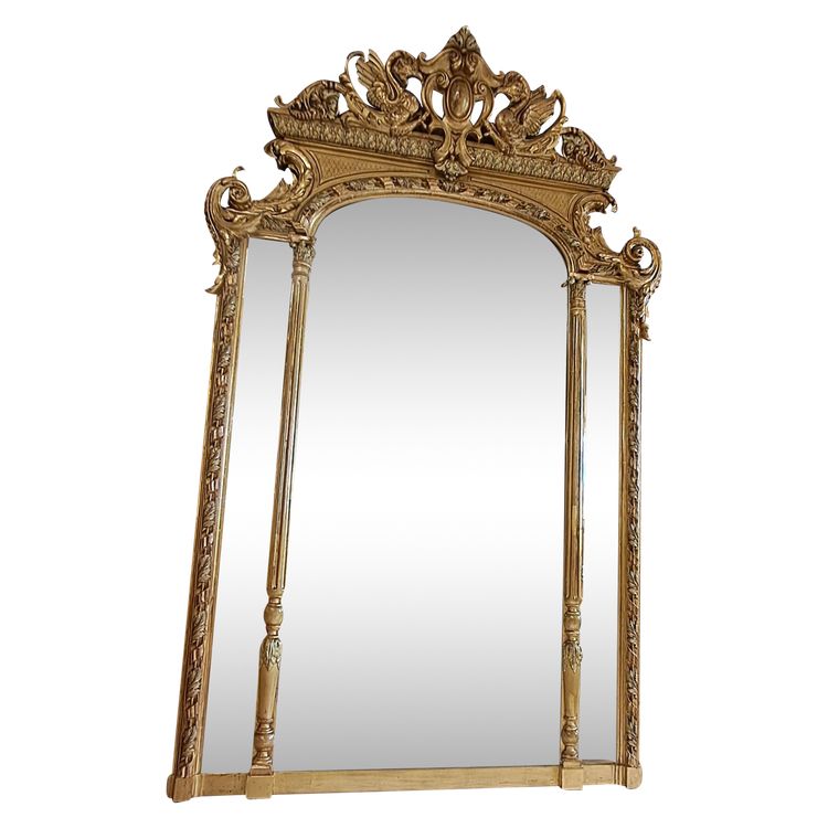 19th century mirror 195 x 116/126