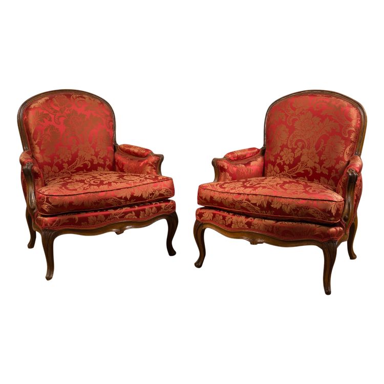 Pair of Louis XV Bergeres à La Reine