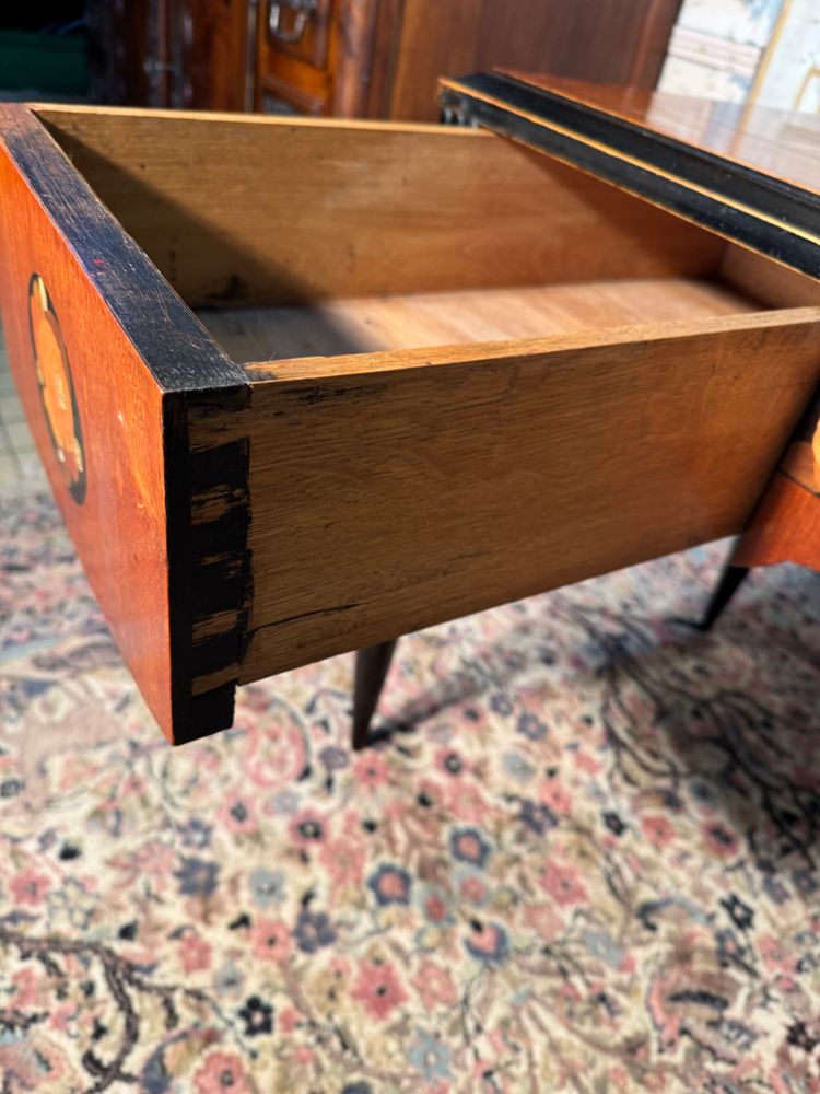 Flacher Art-Deco-Schreibtisch Sue et Mare 1920-1925 aus indischem Palisander 