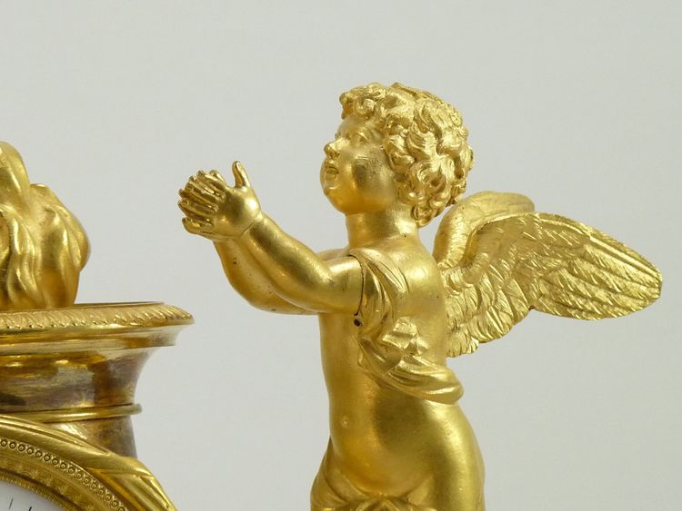 Beautiful Directoire Clock Venus & Cupid By Roche à Marseille 