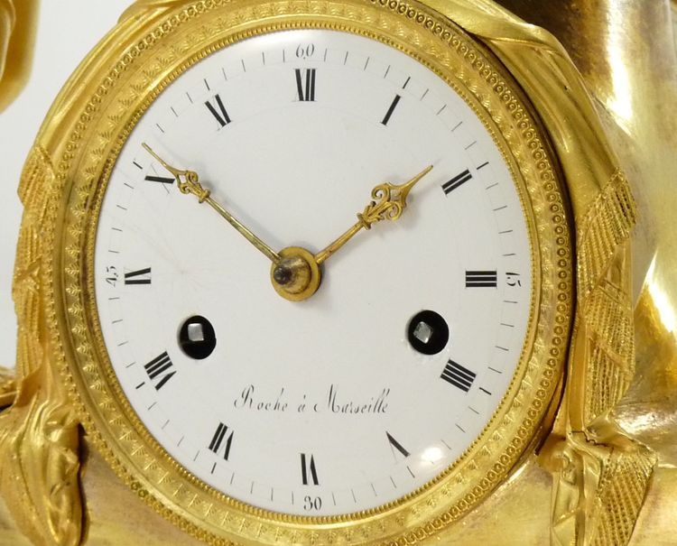 Beautiful Directoire Clock Venus & Cupid By Roche à Marseille 