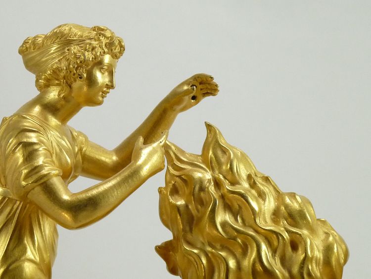 Beautiful Directoire Clock Venus & Cupid By Roche à Marseille 