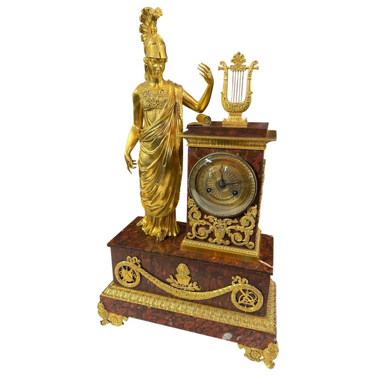 EMPIRE-UHR MIT DEKOR EINER BEHELMTEN MINERVA 