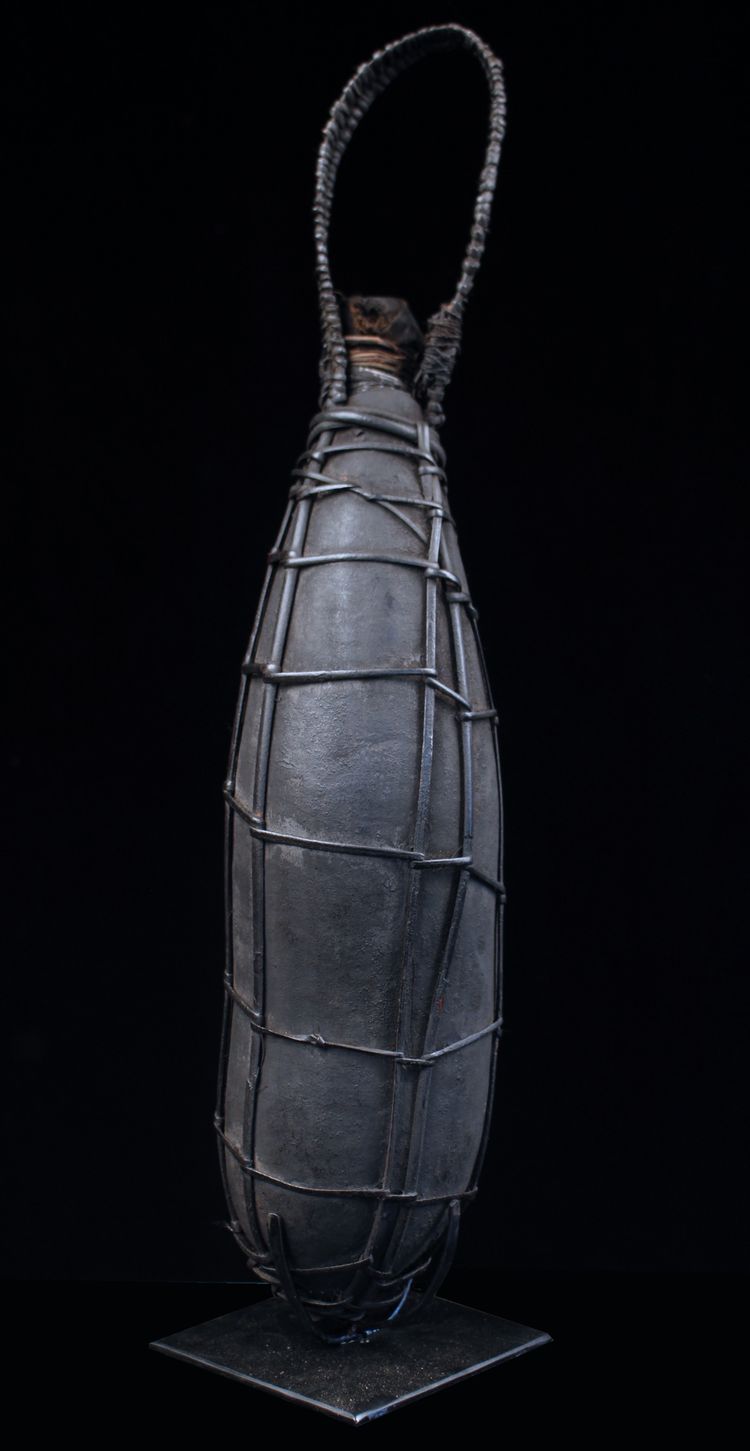 Ancienne gourde traditionnelle, art tribal, art océanien, Papouasie Nouvelle Guinée