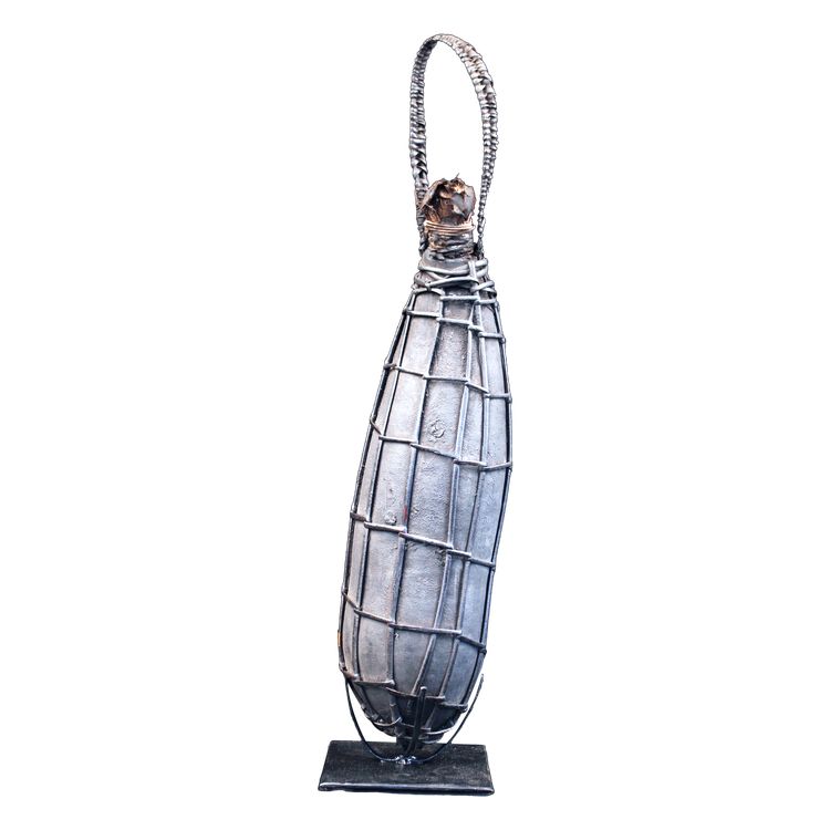 Ancienne gourde traditionnelle, art tribal, art océanien, Papouasie Nouvelle Guinée