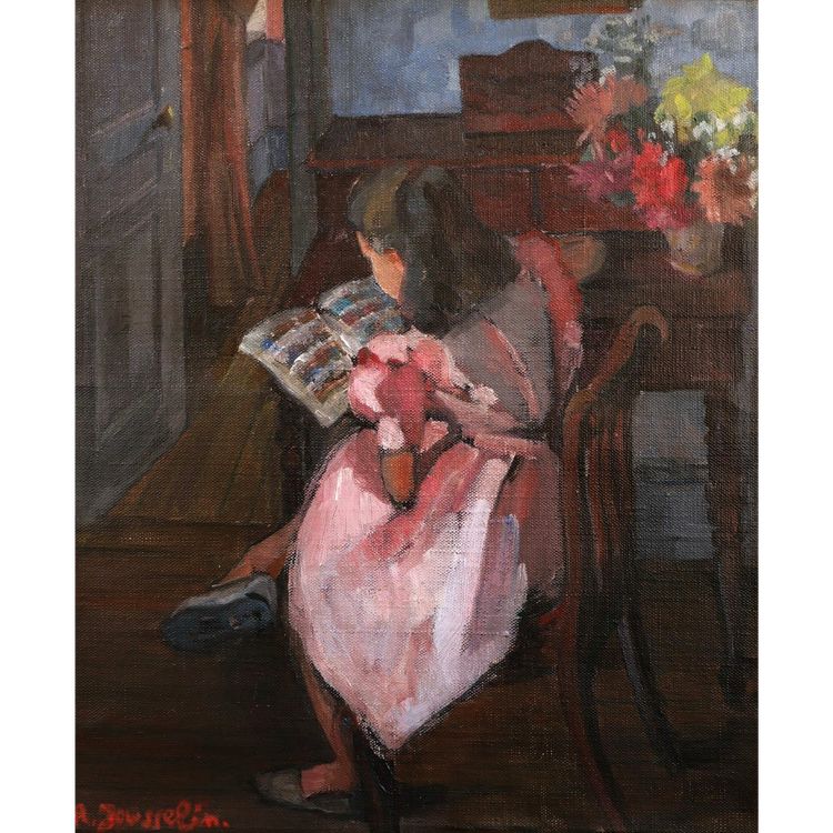 Renée JOUSSELIN, Florence lisant une bande dessinée