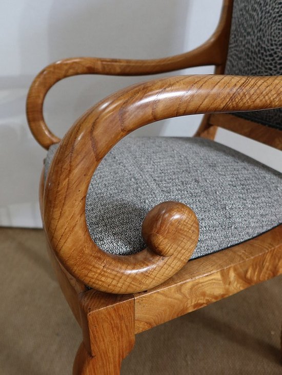 Paire de Fauteuils en Frêne Clair, époque Restauration  / Charles X – Début XIXe