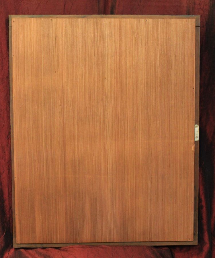 66 x 81 cm rechteckiger Spiegel aus schwarz lackiertem Holz