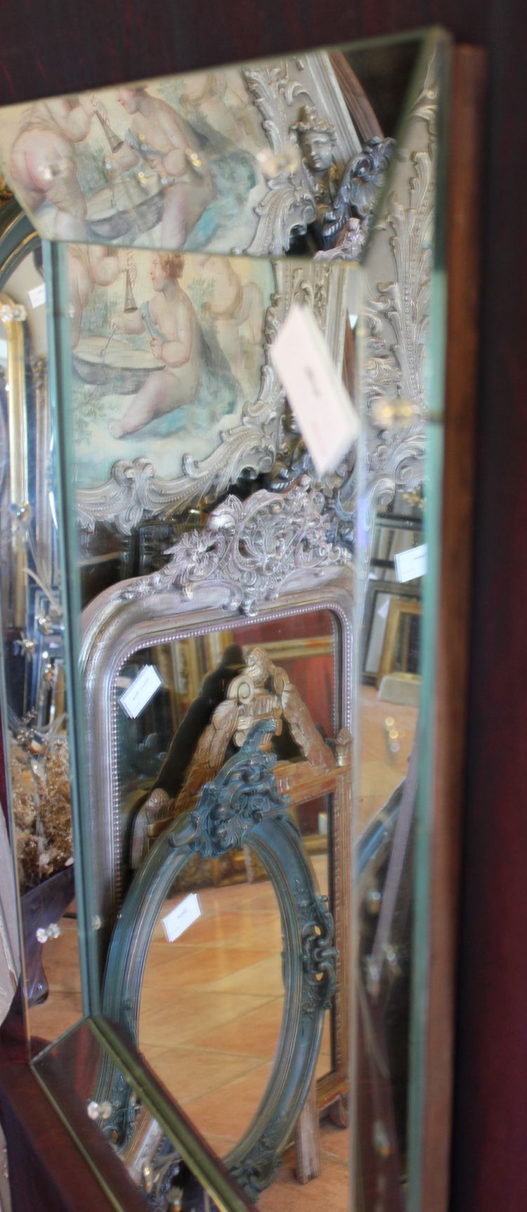 Specchio veneziano rettangolare 57 X 75 cm con lati inclinati e vetro acidato