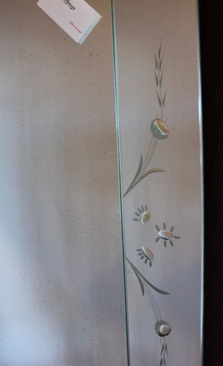 Specchio veneziano rettangolare 57 X 75 cm con lati inclinati e vetro acidato