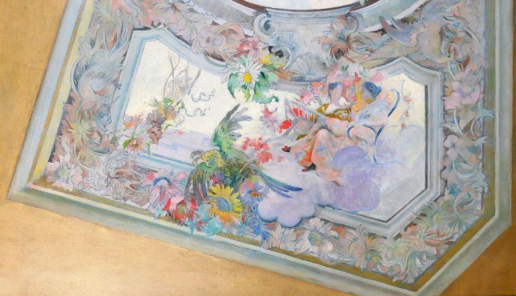 Scuola francese circa 1890-1900, Studio del soffitto per il Salon de Flore, dipinto