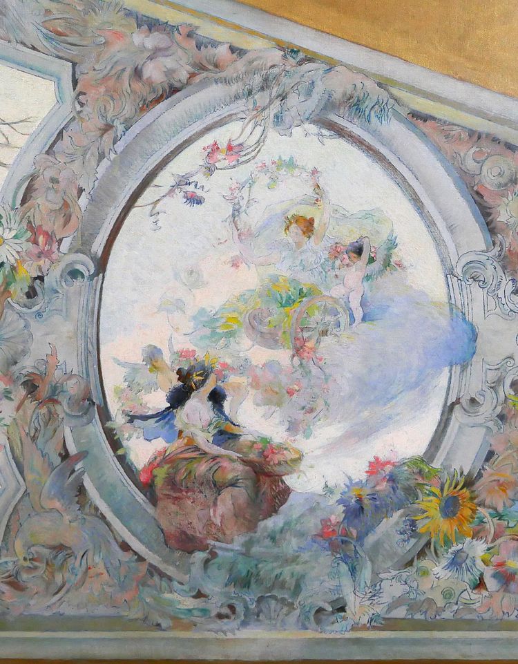 Scuola francese circa 1890-1900, Studio del soffitto per il Salon de Flore, dipinto