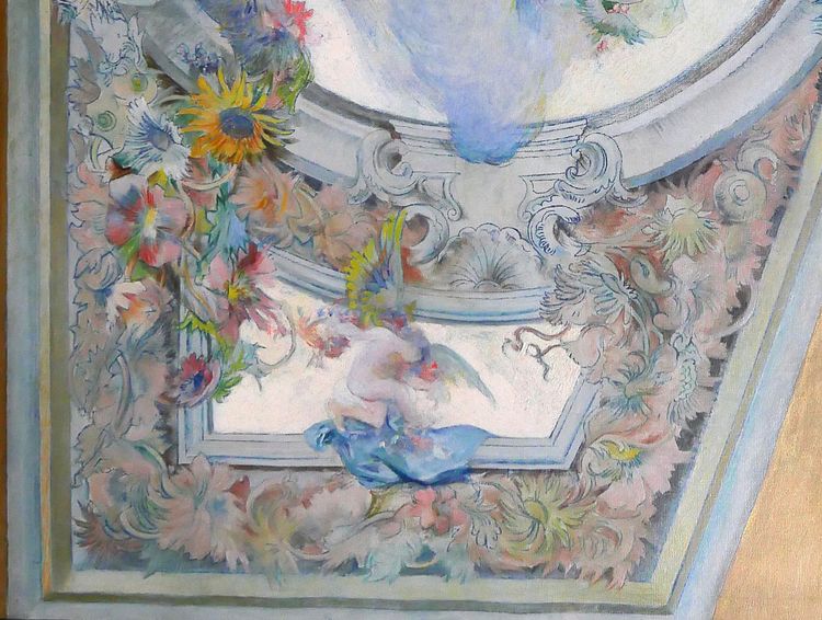 Scuola francese circa 1890-1900, Studio del soffitto per il Salon de Flore, dipinto