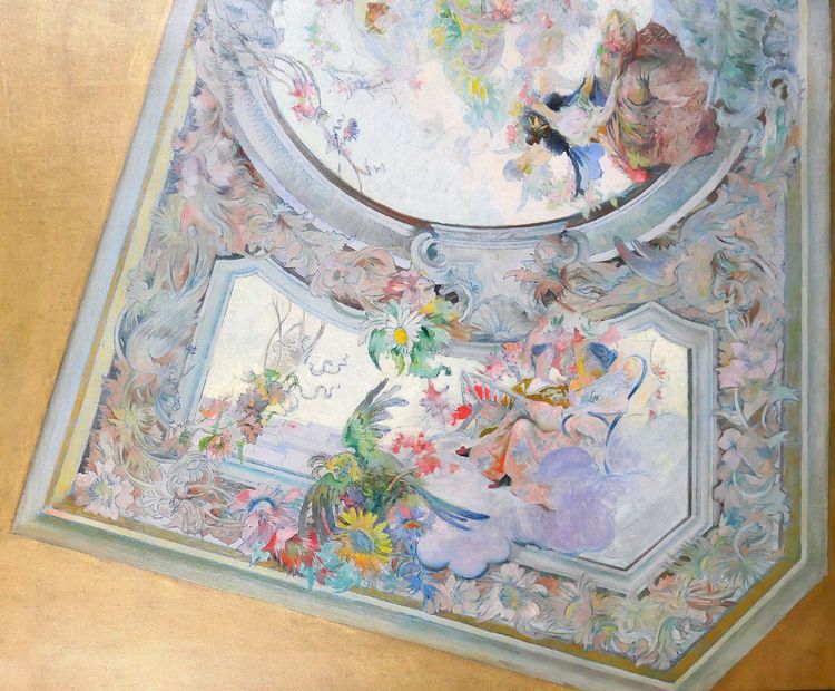 Scuola francese circa 1890-1900, Studio del soffitto per il Salon de Flore, dipinto