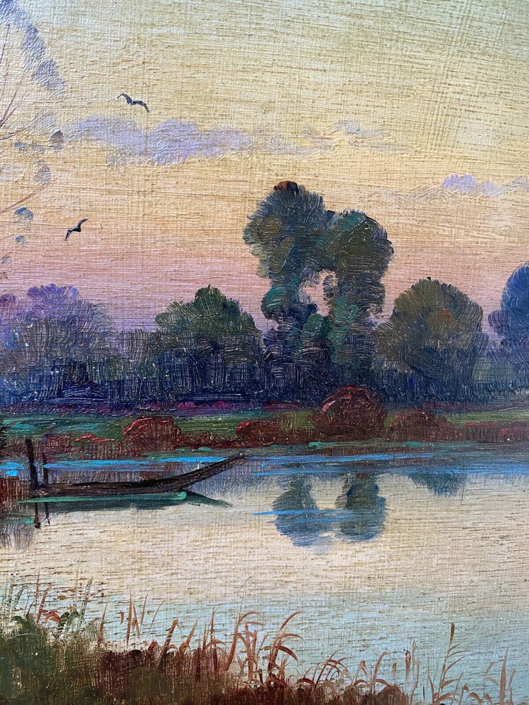 Gemälde "Seenlandschaft" signiert Gilbert, pseudo Karl KAUFMANN 1843-1905