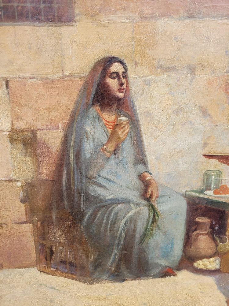 R Weisse, Scena di strada, Orientalist Hst, fine del XIX inizio del XX secolo