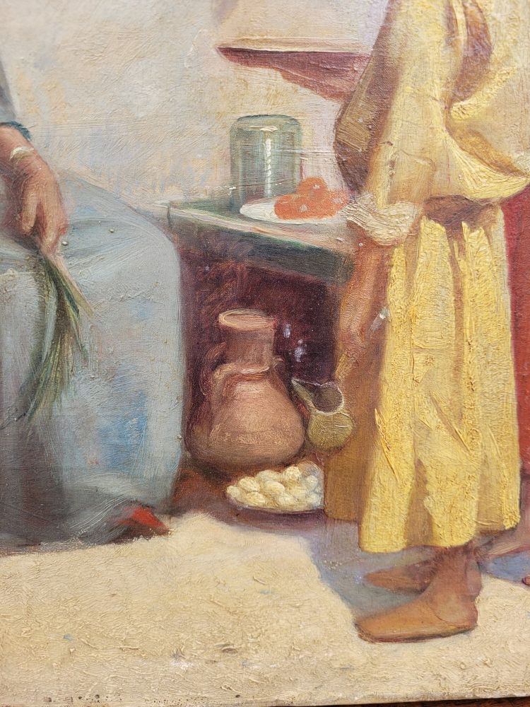 R Weisse, Scena di strada, Orientalist Hst, fine del XIX inizio del XX secolo